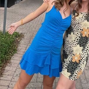 Zara Blue Ruffled Dress